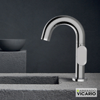 Vicario Chrome Slim Washbasin Mixer With Click Clack Waste